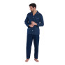 Pyjama long à micro motifs en coton tissé