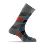 Mi-chaussettes homme en coton géométriques fabriquées en France coloris gris.