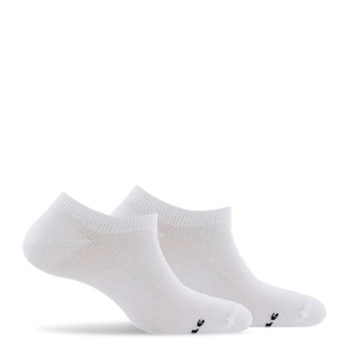 Lot de 2 paires d'invisibles homme coton coloris blanc